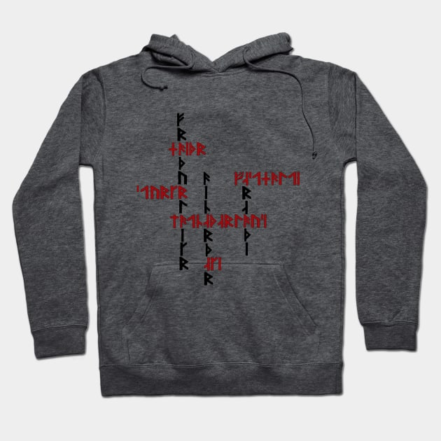 Interlocking Nordic Rune Design Hoodie by Art of Arklin